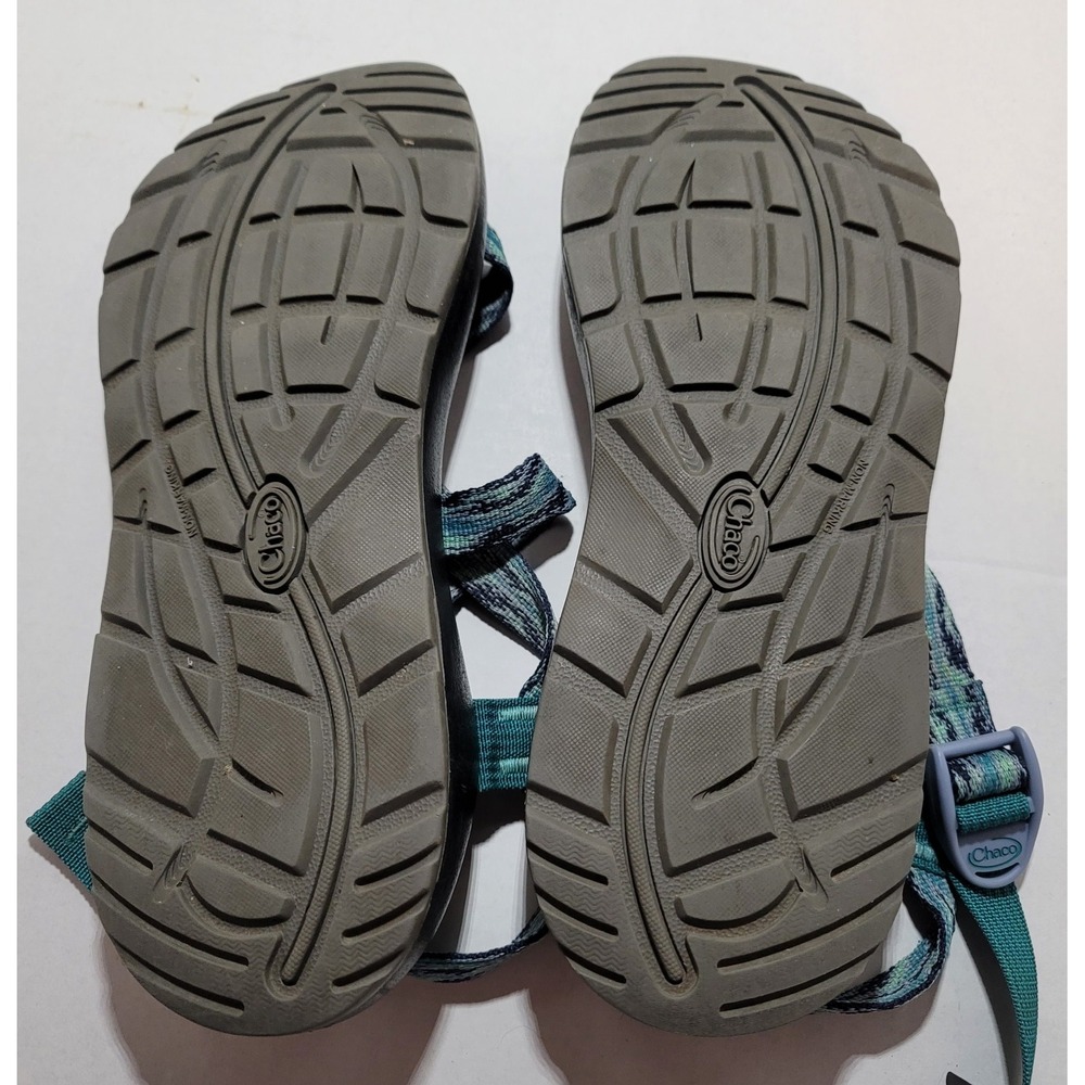 Chaco Z Cloud‎ 2 Women's Size 10 Trail Hiking Water Sandals Blue Green Waves - Picture 4 of 12